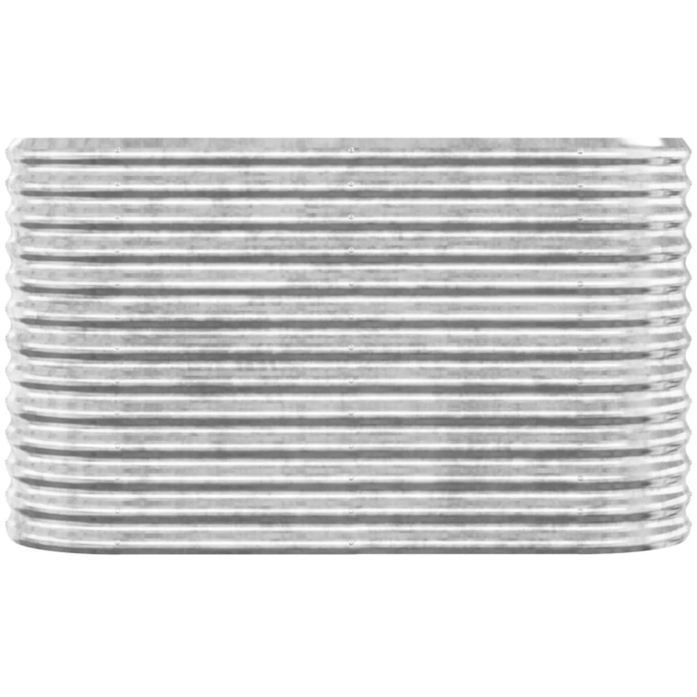 vidaXL Silver Galvanised Steel Rectangular Garden Raised Bed 114 x 40 x 68cm Image 2