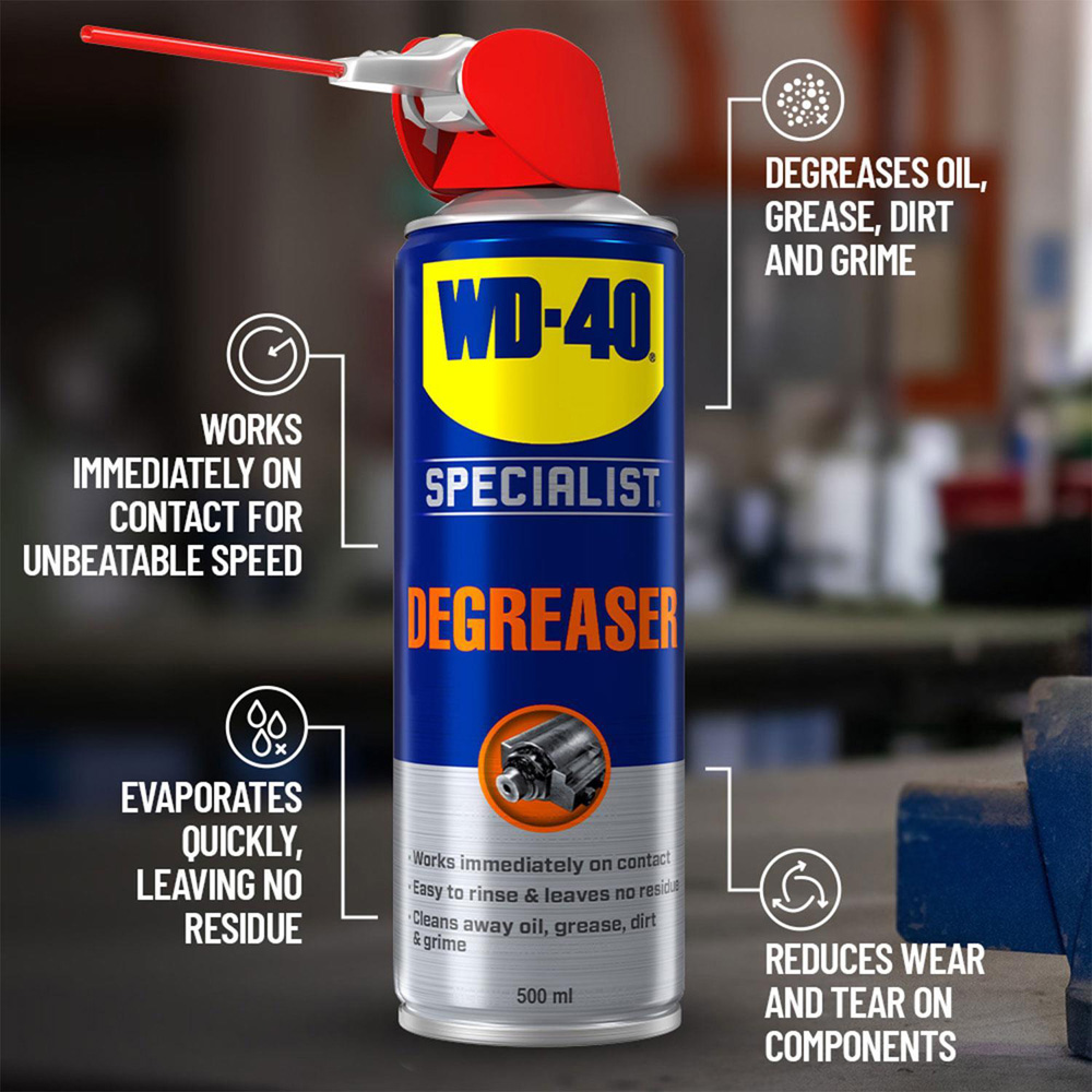 WD-40 Specialist Professional Strength Heavy Duty Degreaser Spray 500ml 2 Pack Image 9