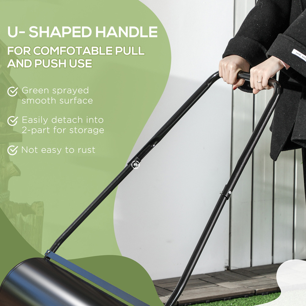 DURHAND 46L Black Fillable Steel Lawn Roller Image 5