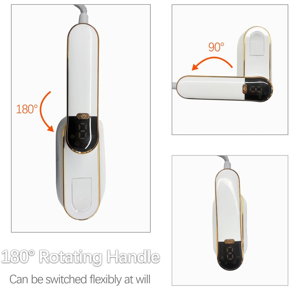 Alivio 2-in-1 White Steam Iron with LCD Screen and 180 Degree Rotating Handle Image 9