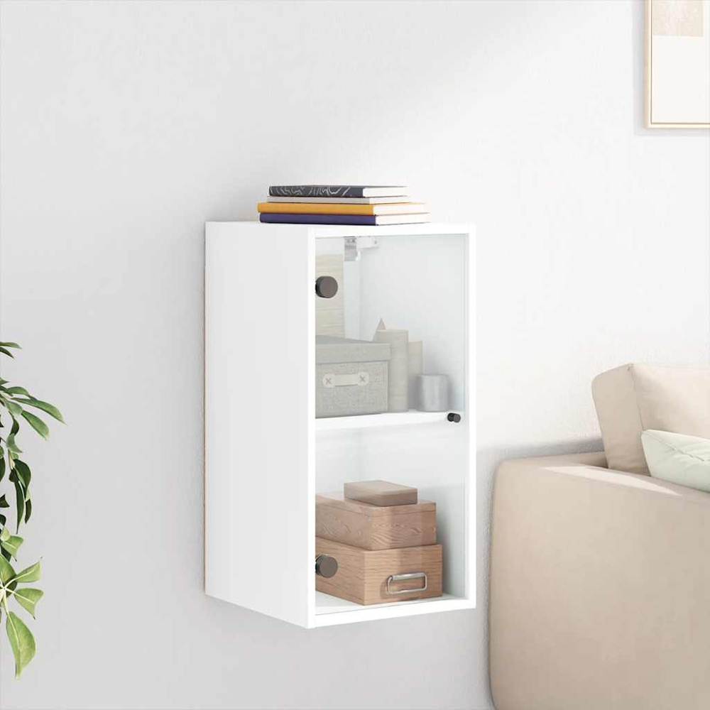 vidaXL 2 Door White Wall Cabinet Image 9