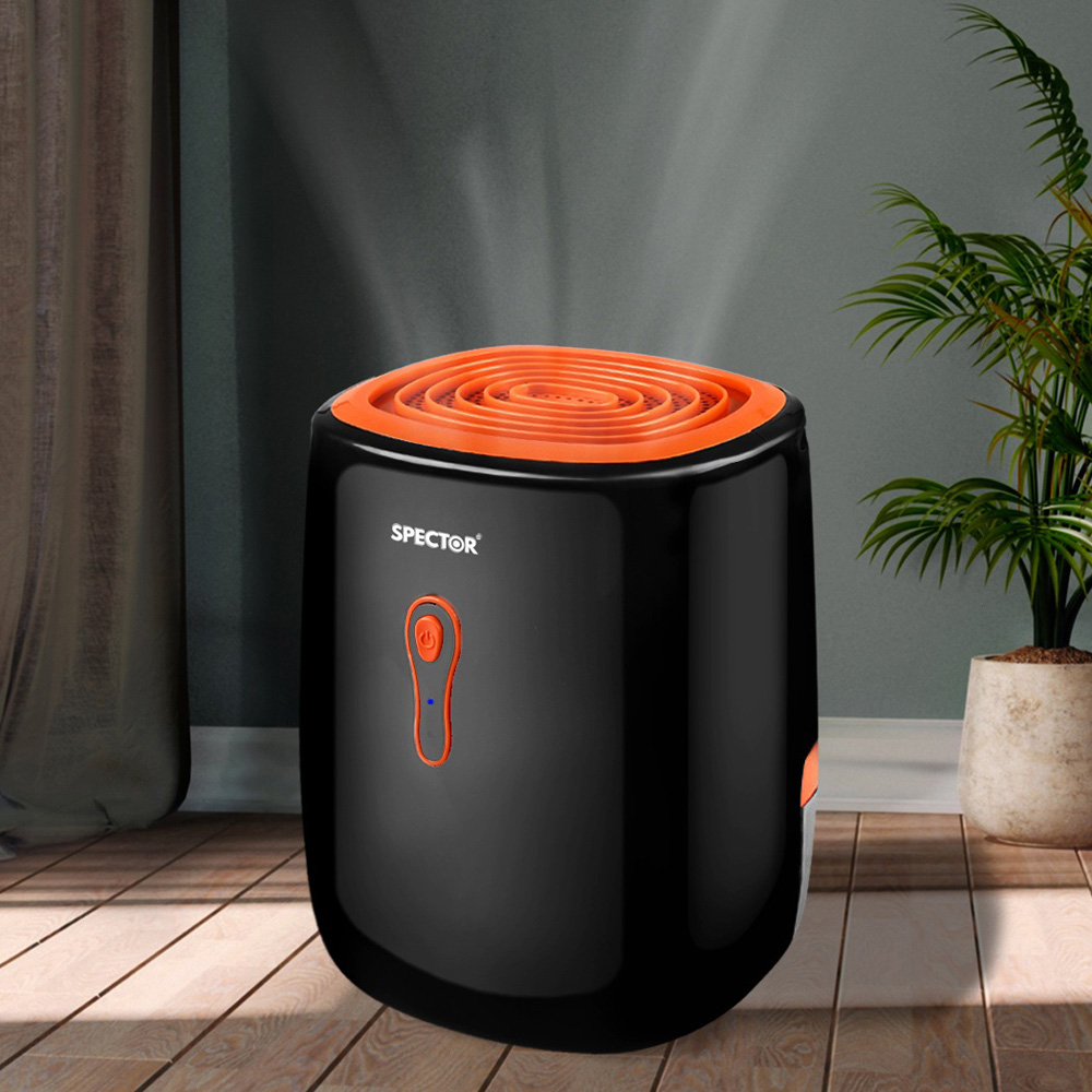 Spector Moisture Black and Orange Mini Dehumidifier 800ml Image 2