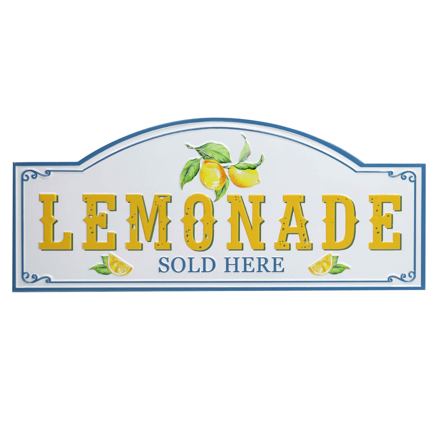 Indoor/Outdoor Lemonade Metal Plaque - White Image 1