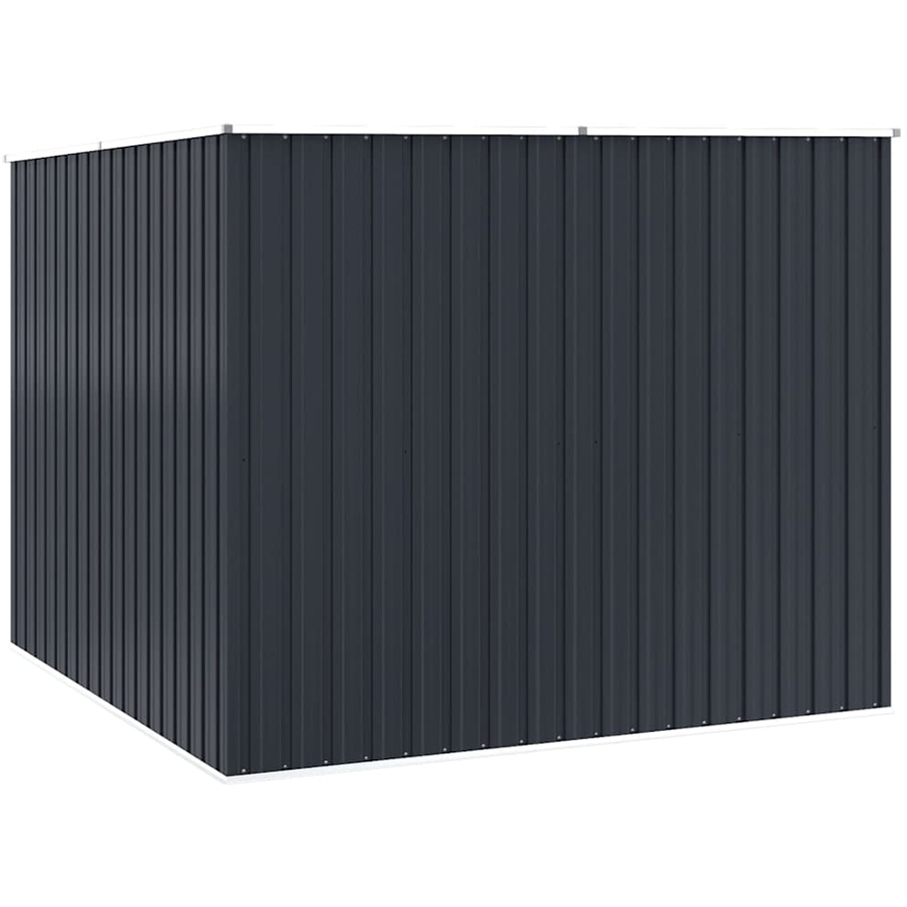 vidaXL 6.4 x 6.5ft Anthracite Galvanised Steel Pent Garden Shed Image 3