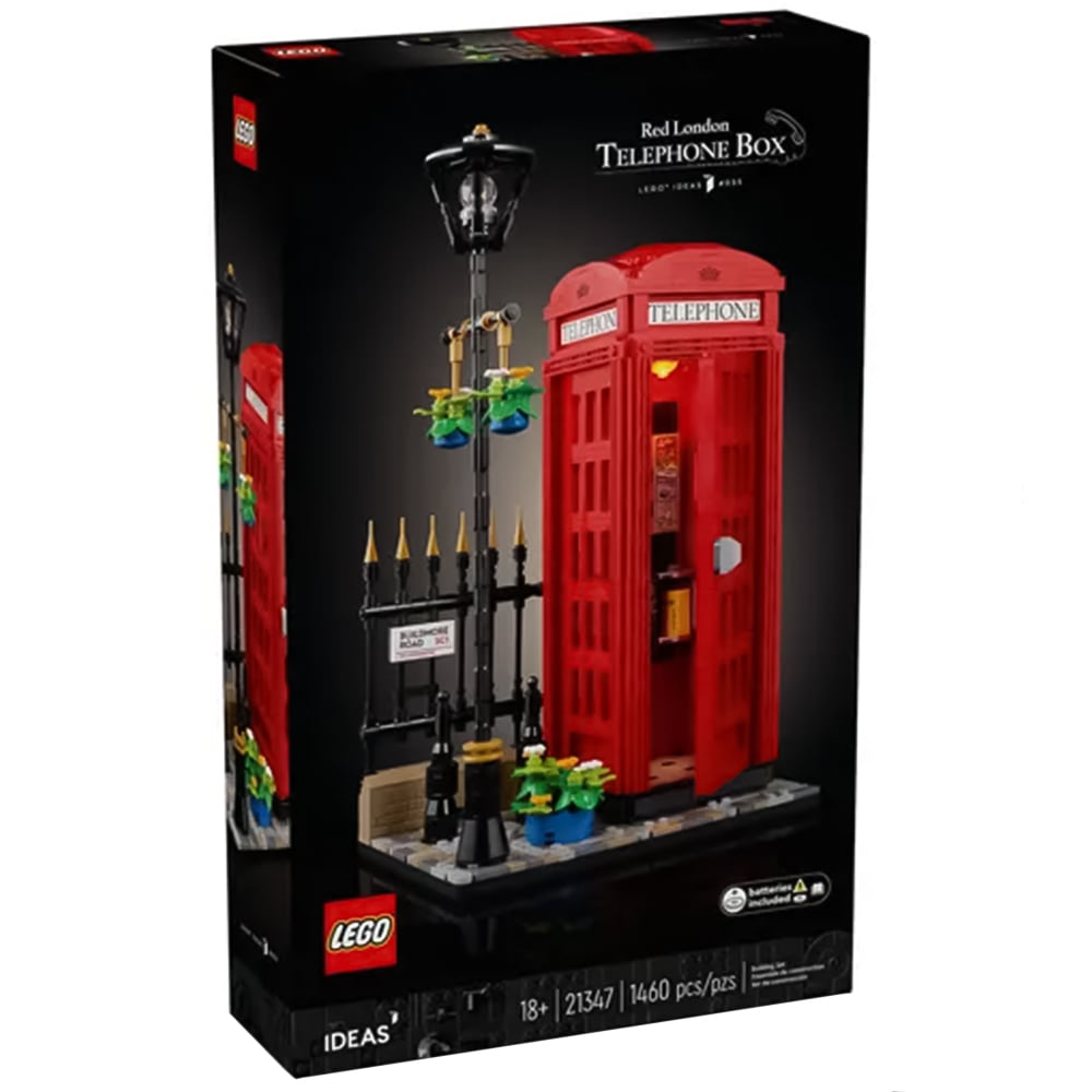 LEGO 21347 London Red Telephone Box Building Kit Image 1