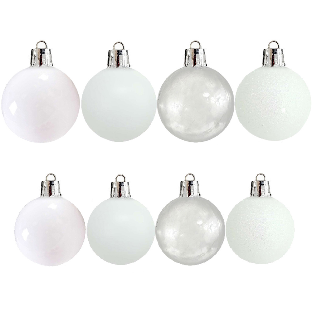 Set of 100 Silver Baubles Tube Image 3
