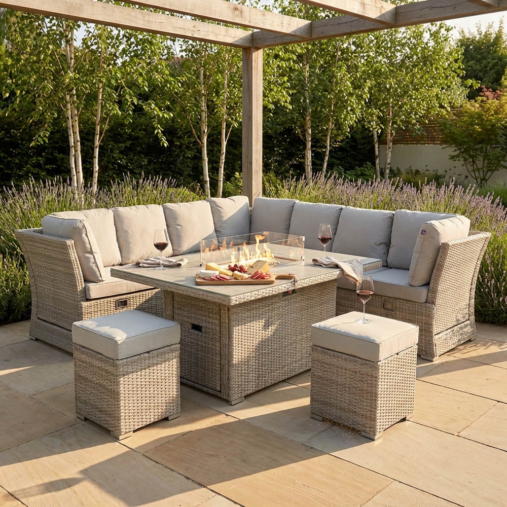 New Hampshire 9 Seater Firepit Set - Natural Image 3