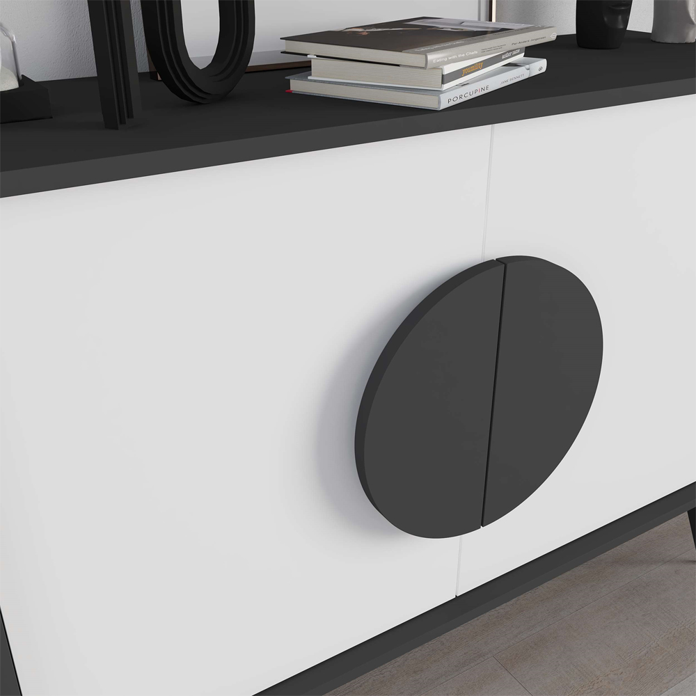 Decortie Gora Anthracite and White Console Sideboard Image 3