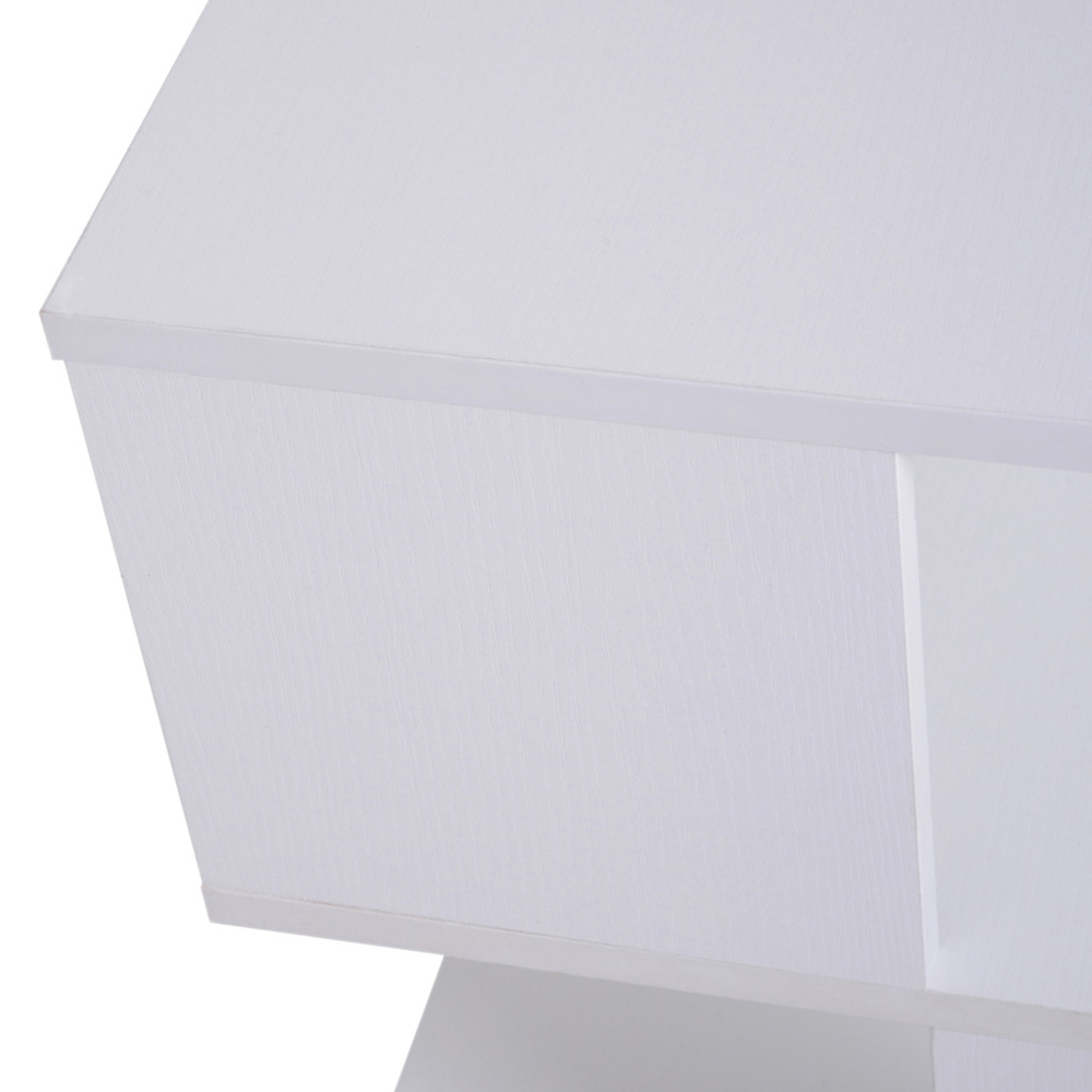 Portland 2 Shelf White Square Side Table Image 3