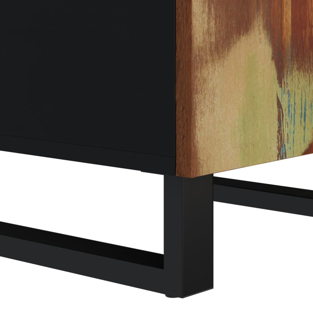 vidaXL Single Door Multicolour Solid Reclaimed Wood Sideboard Image 8
