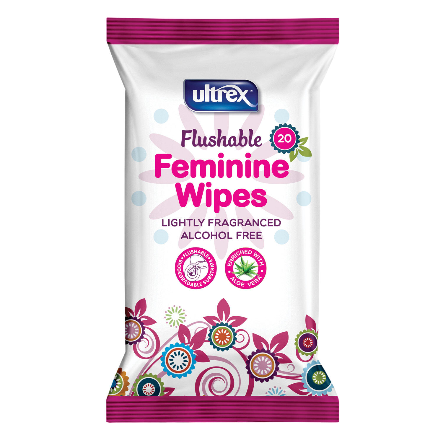 Ultrex Flushable Feminine Wipes Image