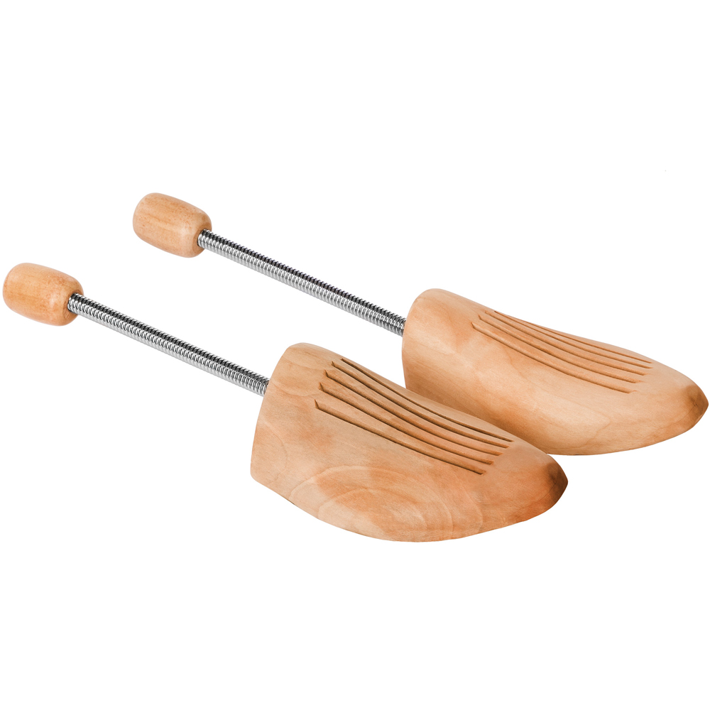 tectake Lotus Wood Spiral Spring Shoe Stretcher Pair EU Size 39-41 3 Pack Image 2