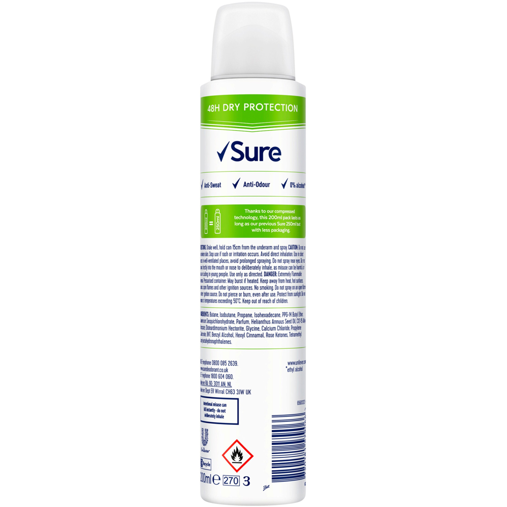 Sure Women Anti-Perspirant Aerosol Deodorant Pear and Jasmine Image 2
