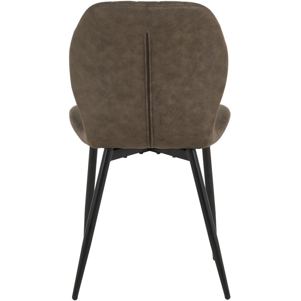 Indoor Living Jaydn Set of 4 Grey Distressed Leather Dining Chairs Image 6