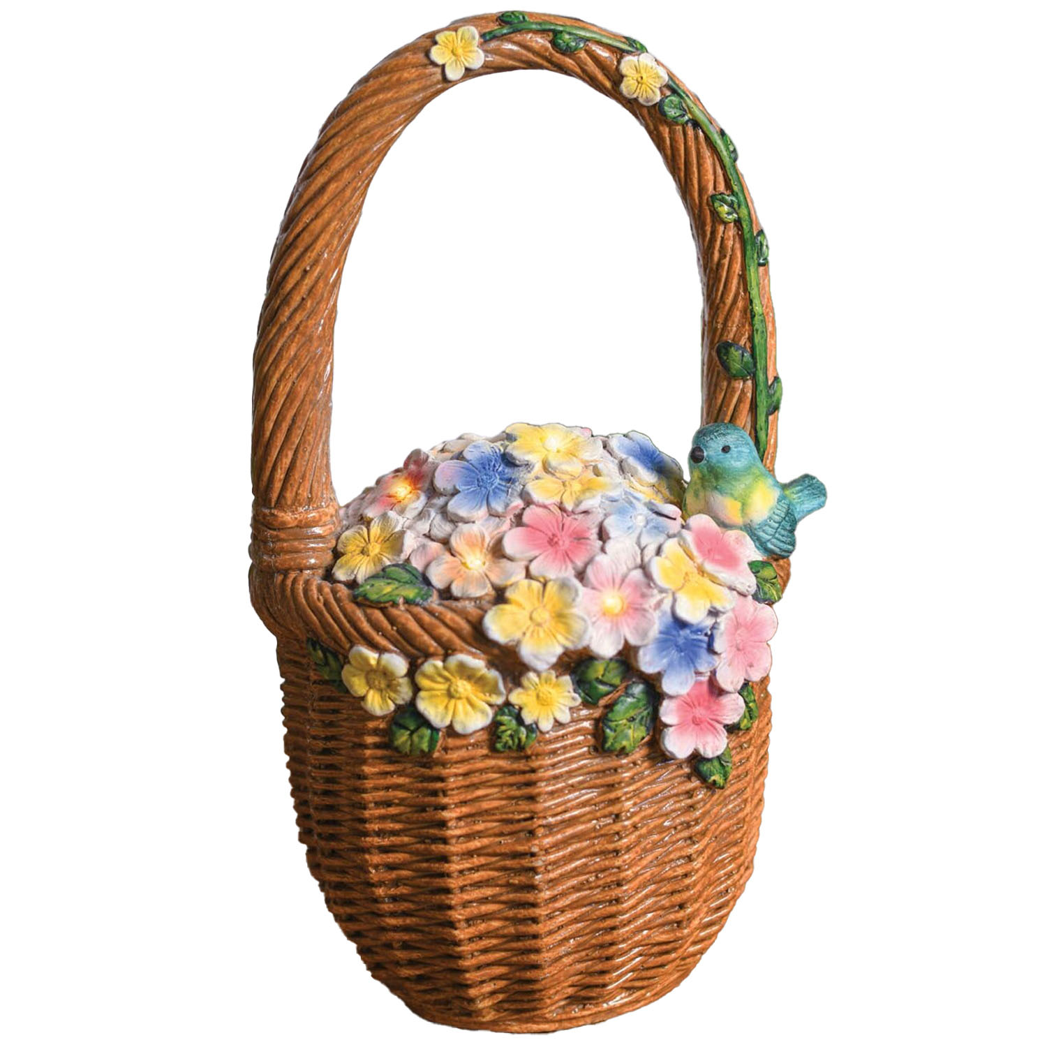 Basket With Solar Flowers Image 1