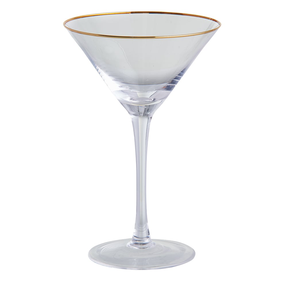 Wilko Gold Rim Cocktail Glass 2 Pack Wilko