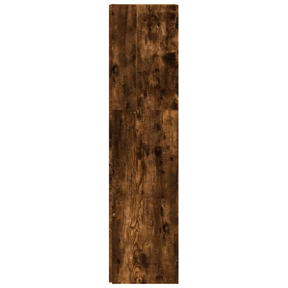 vidaXL 4 Shelf Smoked Oak Corner Cabinet Image 4