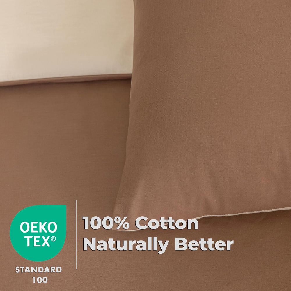 MHG Living Single Brown Reversible Duvet Set Image 7