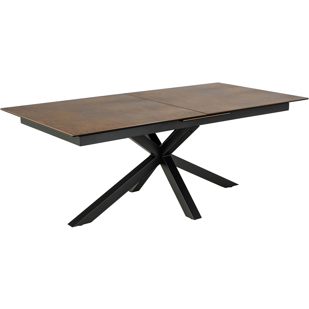 Florence Heaven Ceramic 8 Seater Extendable Dining Table Rusty Brown Image 2