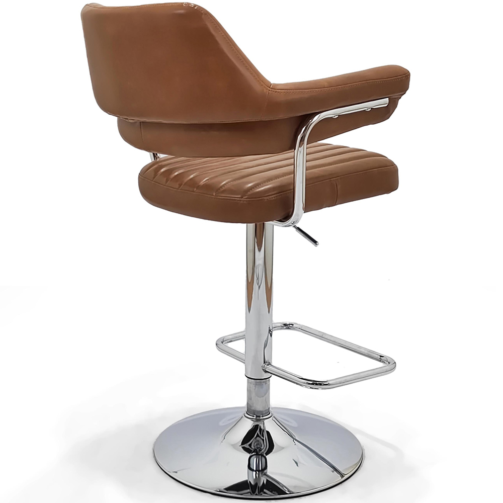 Portland Monza Tan Swivel Bar Stool Image 6
