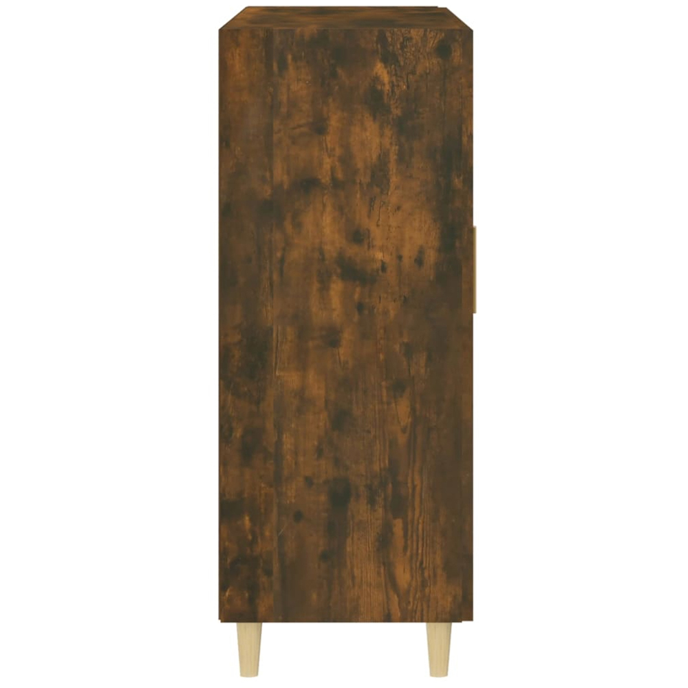 vidaXL 2 Glass Door Smoked Oak Sideboard with Wooden Legs Image 6