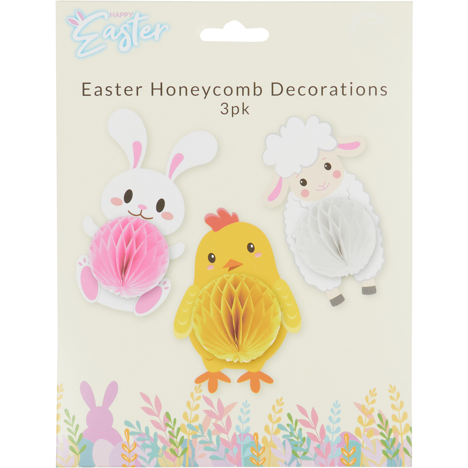 Easter Honeycomb Decoration 3 Pack Image 1