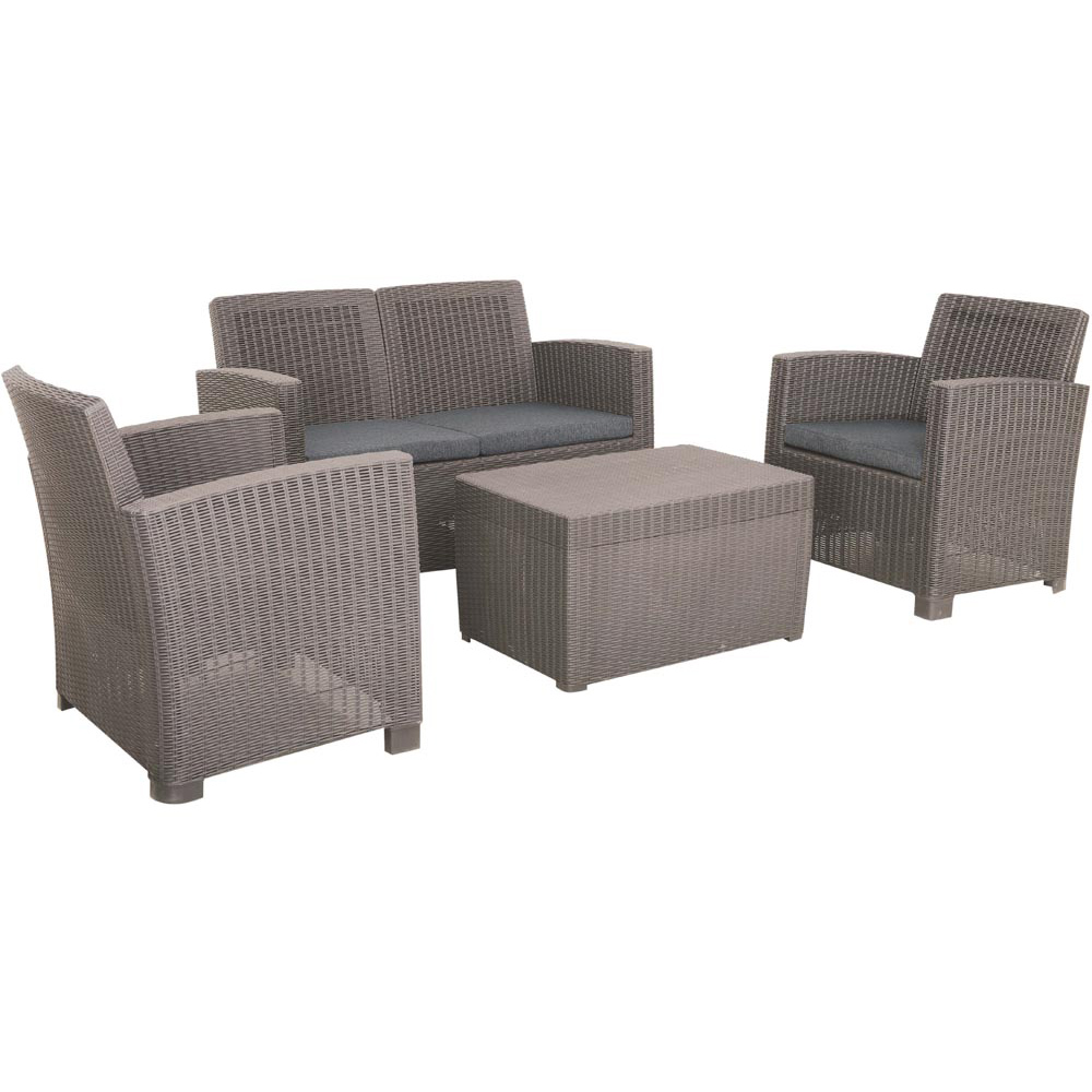 Royalcraft Faro 4 Seater Conversation Dining Set Grey Image 2