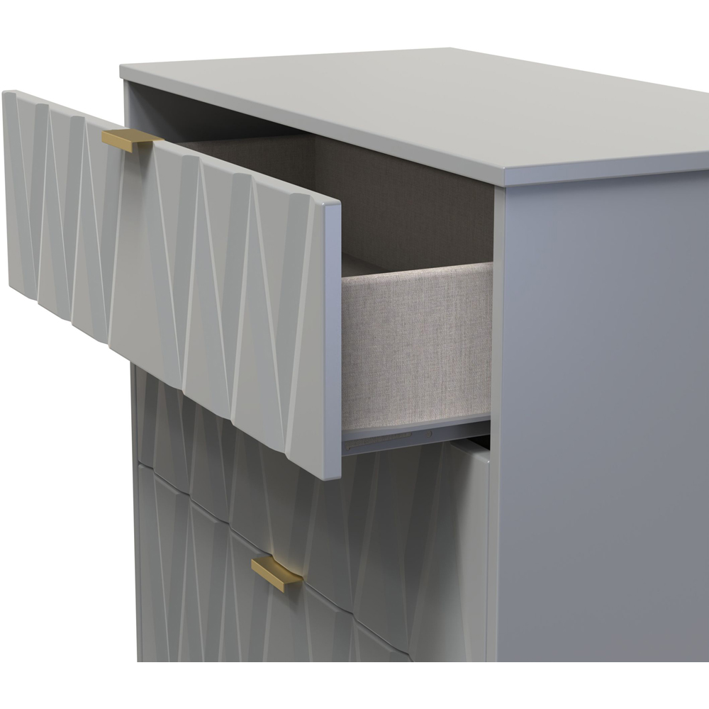 Crowndale Las Vegas Dusk Grey 3 Drawer Deep Chest of Drawers Ready Assembled Image 6