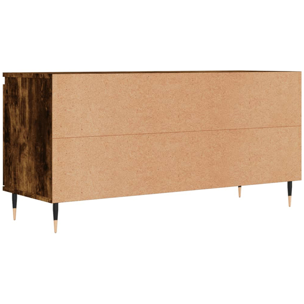 vidaXL 2 Door 2 Shelf Smoked Oak TV Cabinet Image 8