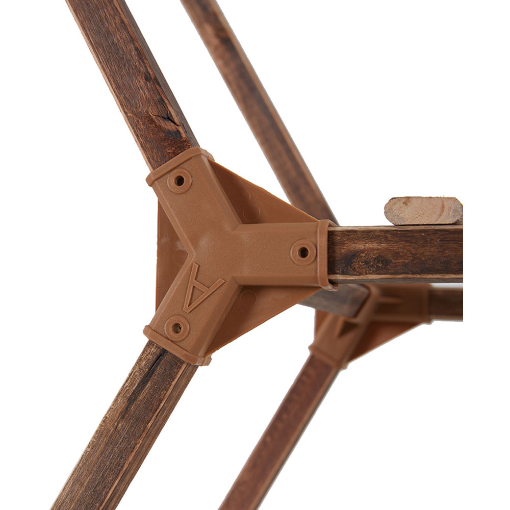 Living and Home 9 Shelf Hexagonal Wooden Plant Stand Image 5