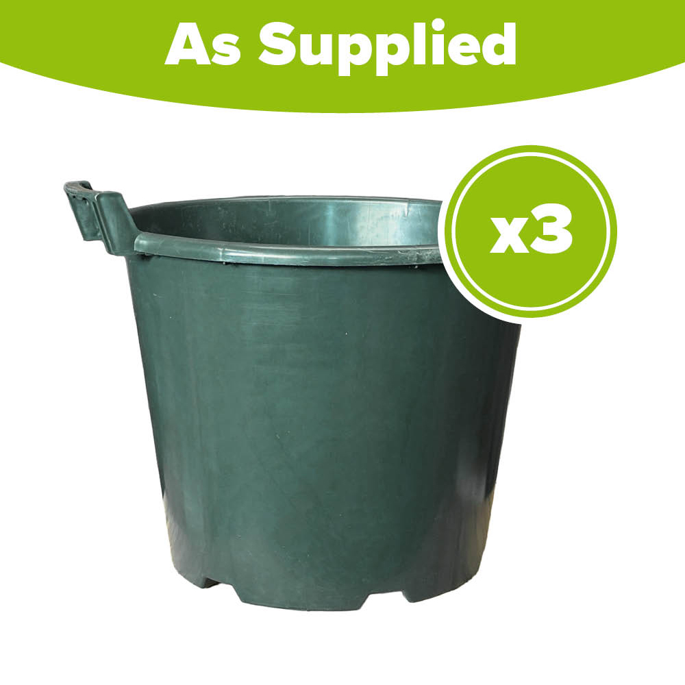 YouGarden 30L Green Heavy Duty Pot 3 Pack Image 3