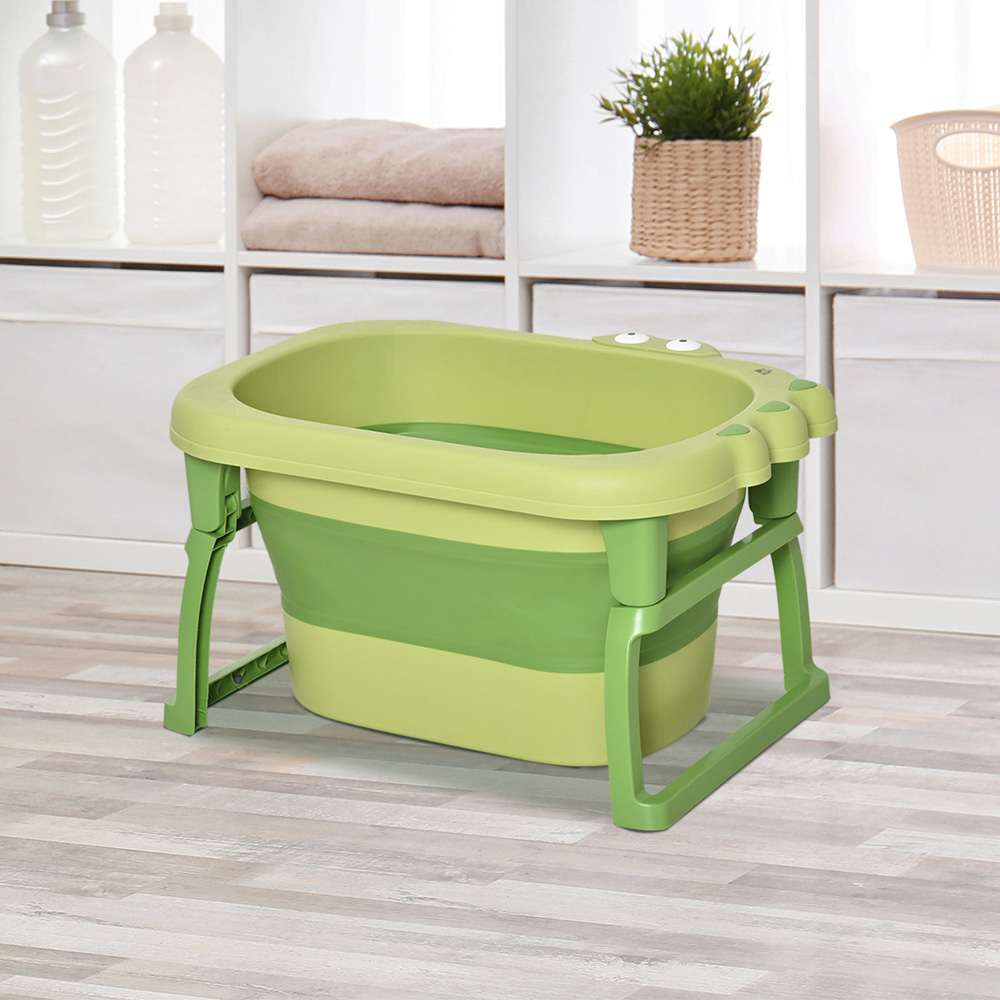 Portland 2 in 1 Green Baby Foldable Bath Tub Image 2