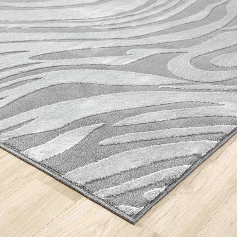Desire Rugs Vellure Anthracite Metallic Sheen Marble Design Rug 160 x 230cm Image 3
