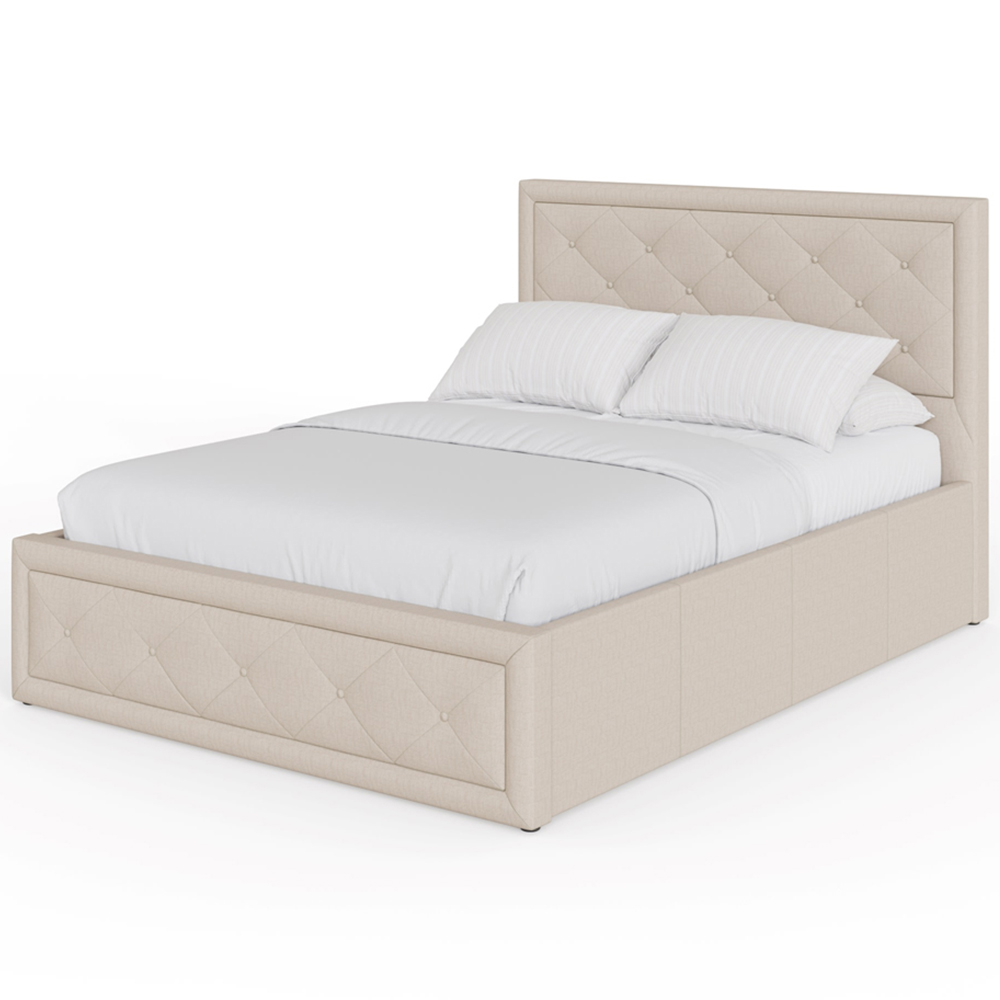 GFW Hollywood King Size Natural Ottoman Bed Image 2