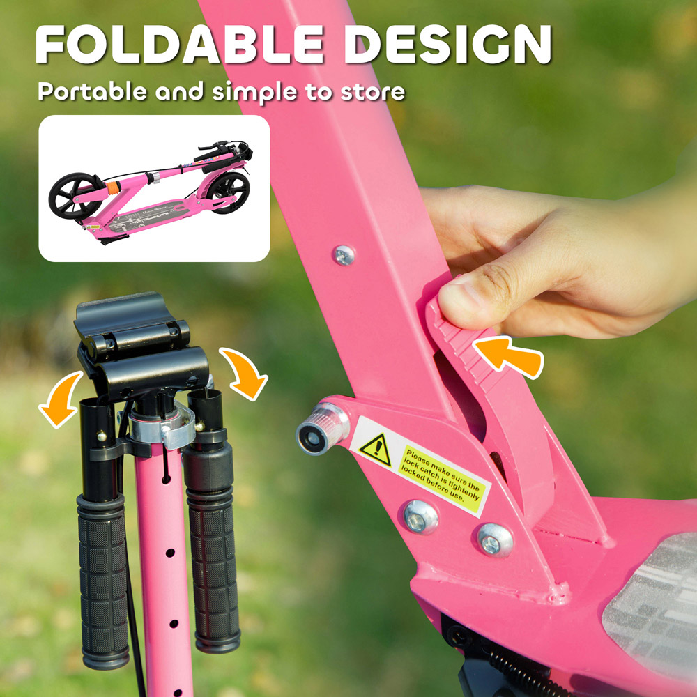 Tommy Toys AIYAPLAY Pink Adjustable Handlebar Foldable Kids Kick Scooter Image 7