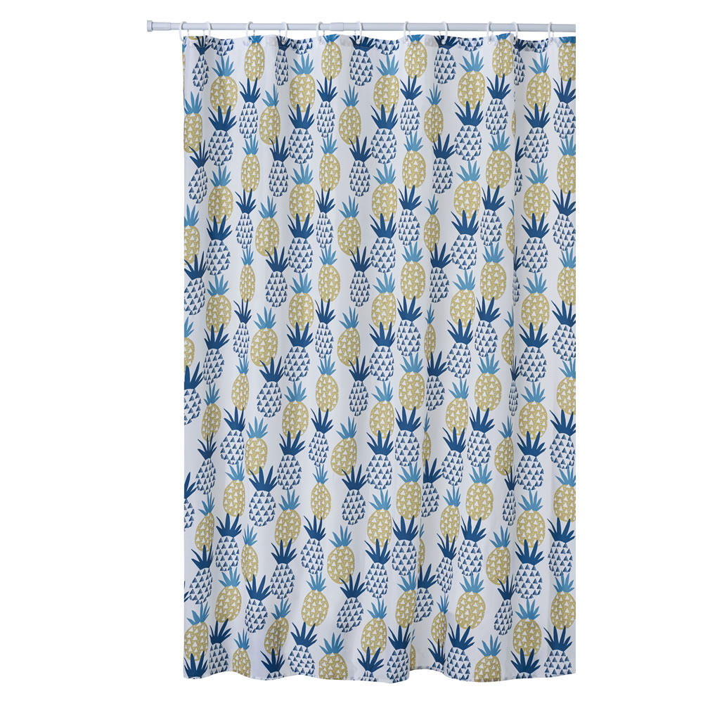 Wilko Pineapple Shower Curtain Wilko