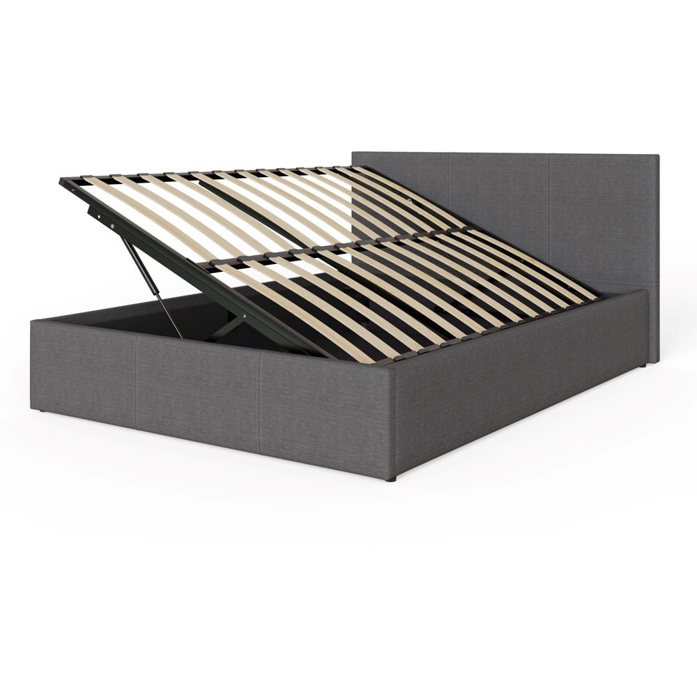 GFW Double Grey Side Lift Ottoman Bed Image 6