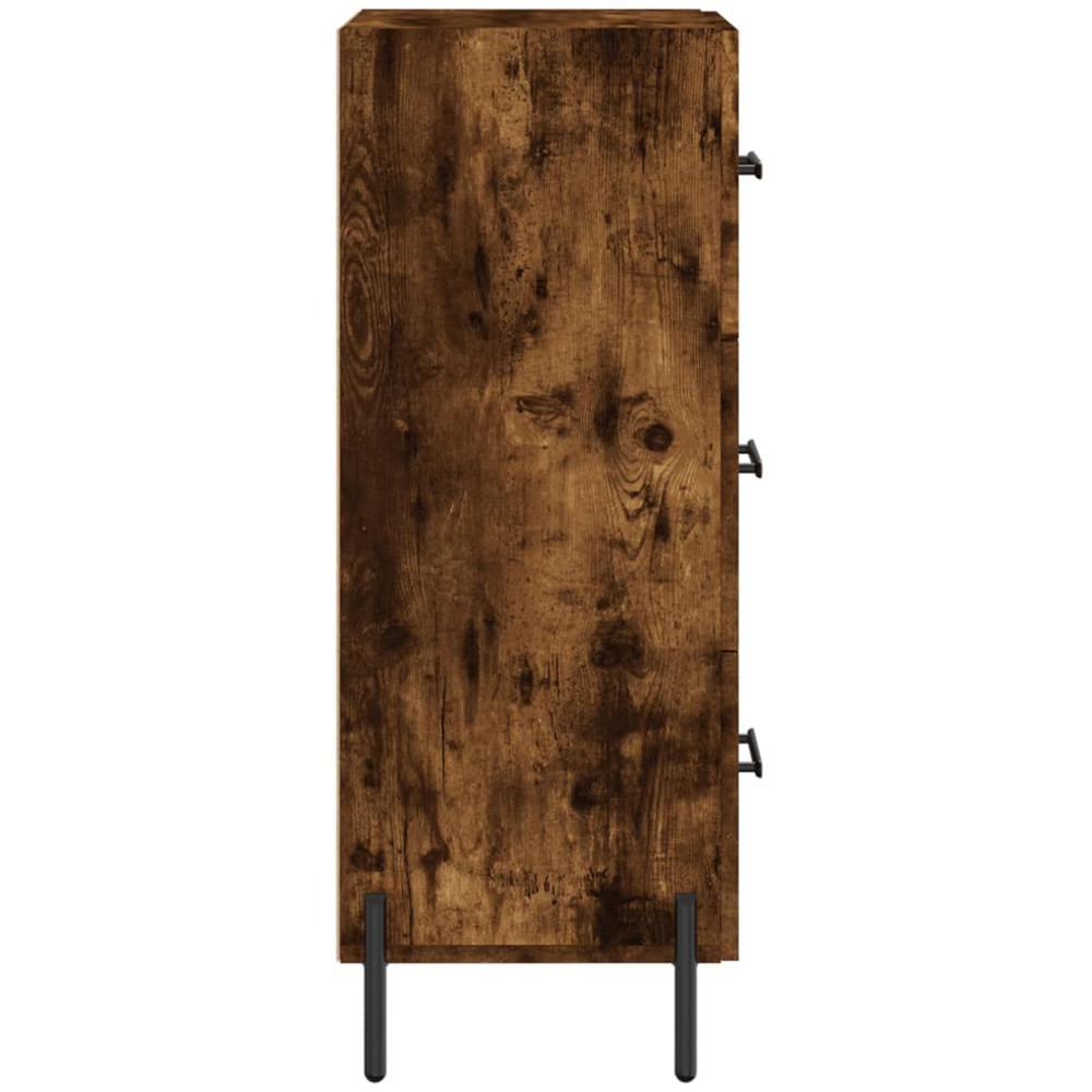 vidaXL 3 Drawer Smoked Oak Sideboard Image 7