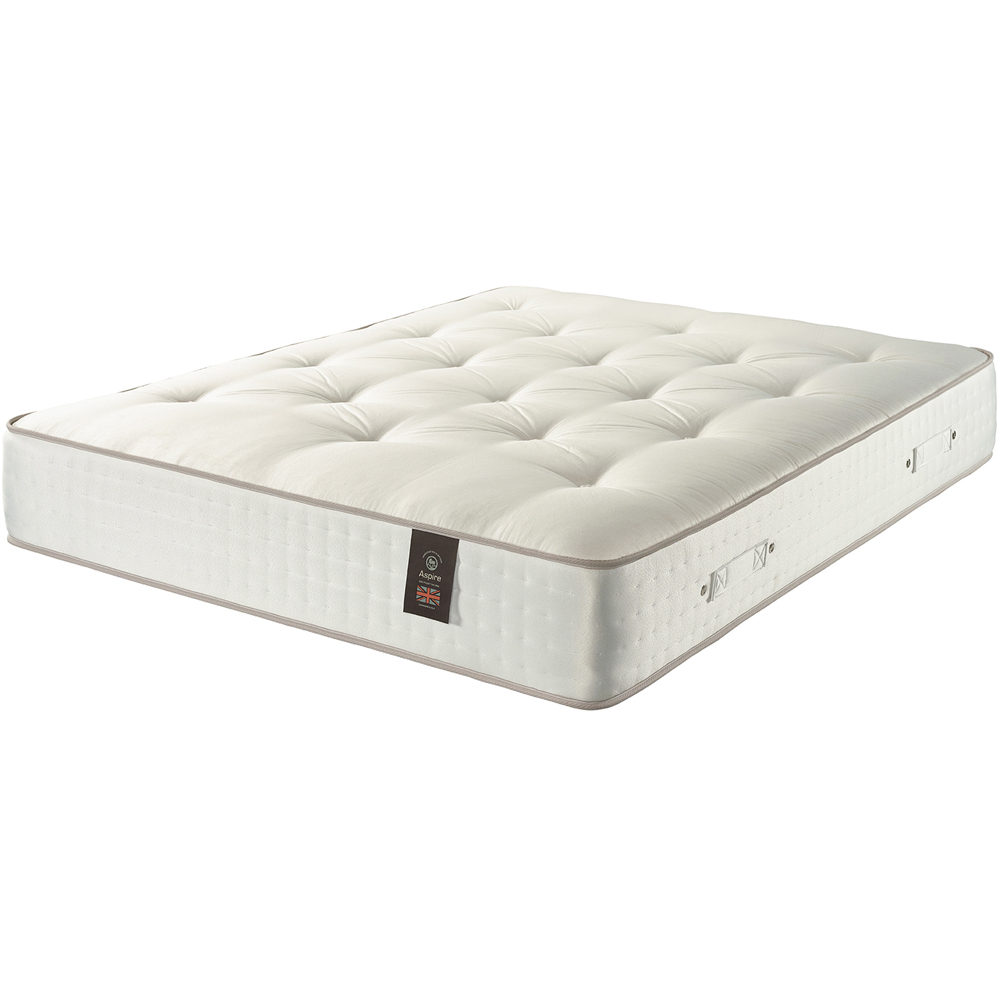 Aspire Signature Super King Size Dual-Sided Medium Cashmere Wool Pocket Spring Mattress Image 1