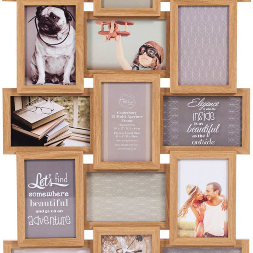 Canterbury Wooden 15 Aperture Frame 6 x 4 inch Image 6