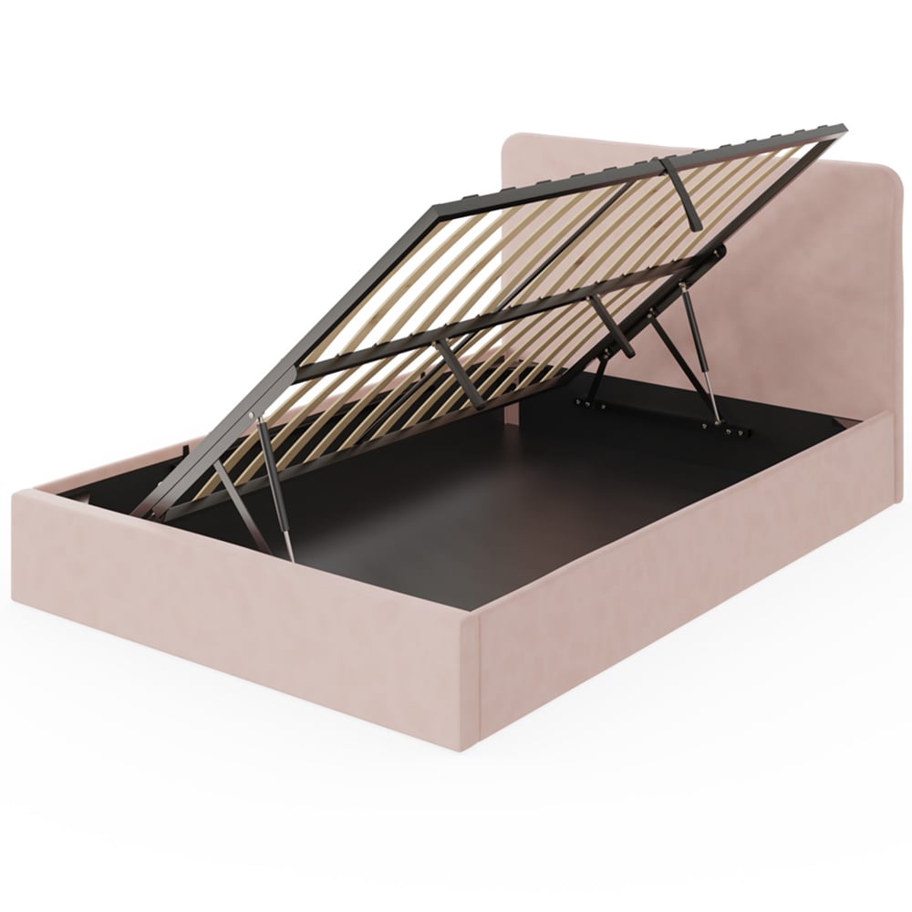 GFW Chiswick King Size Soft Pink Ottoman Bed Image 3