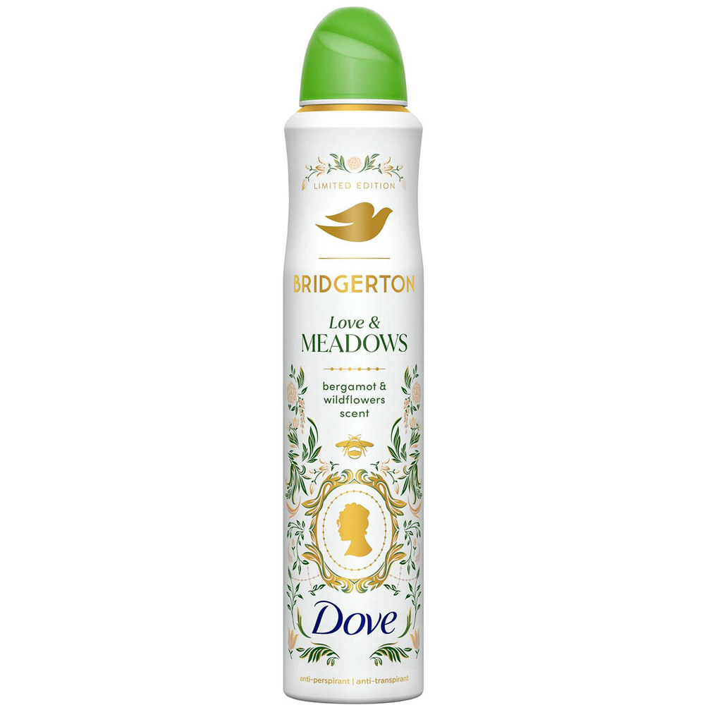 Dove Limited Edition Bridgerton Love and Meadows Aerosol Deodorant Spray 200ml 6 Pack Image 2