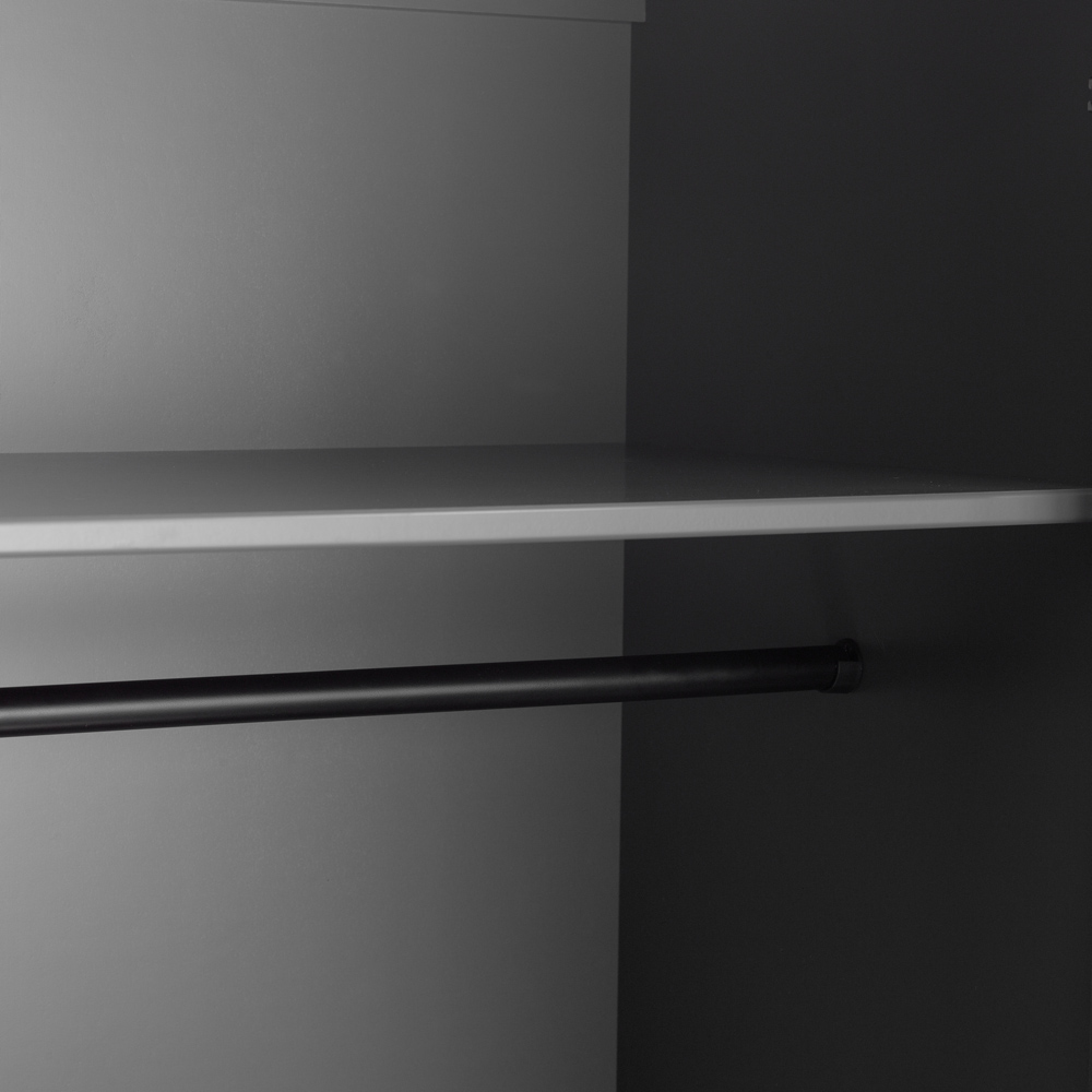 Julian Bowen Chloe 2 Door Single Drawer Storm Grey Wardrobe Image 8