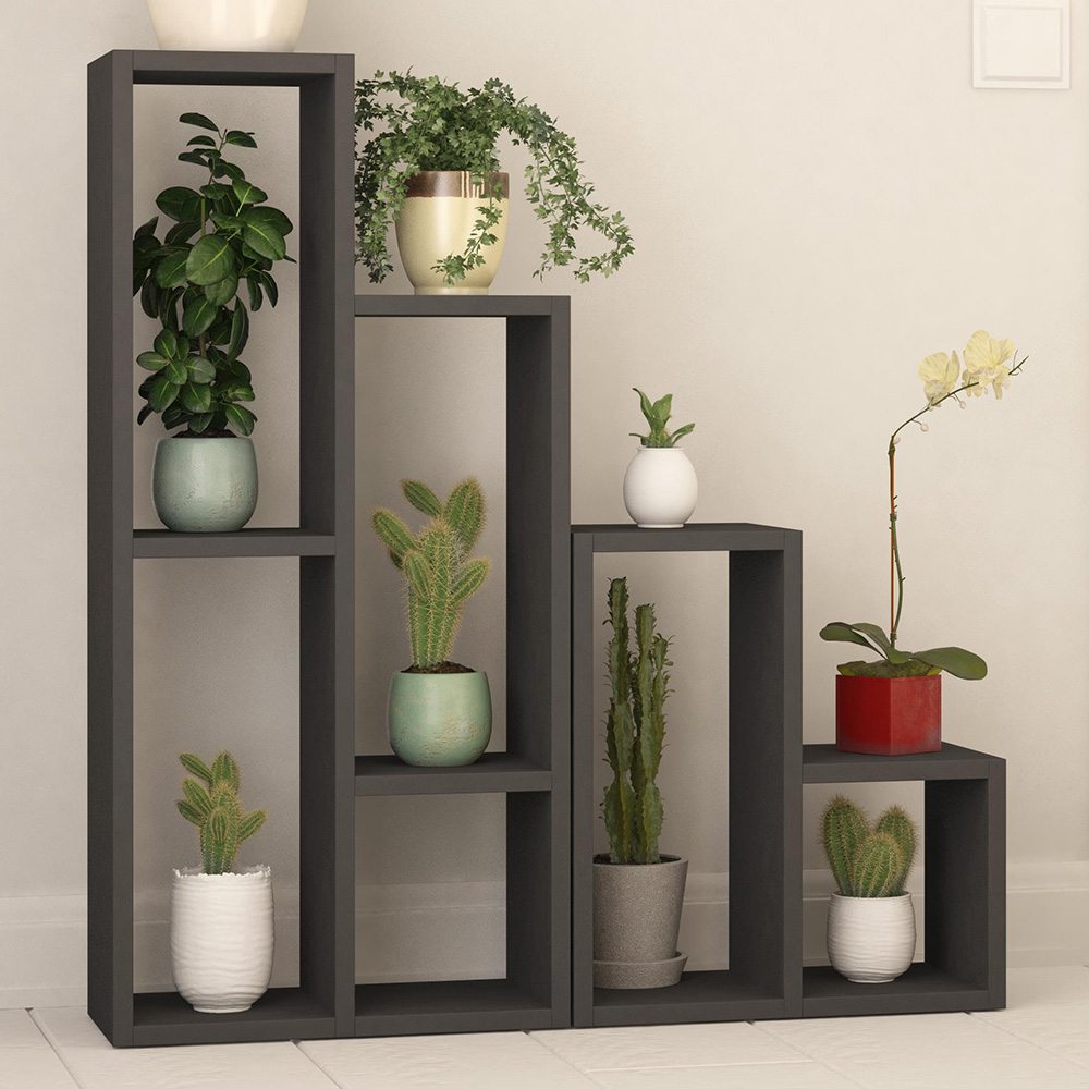 Decortie Sule Anthracite Plant Stand 2 Pack Image 1