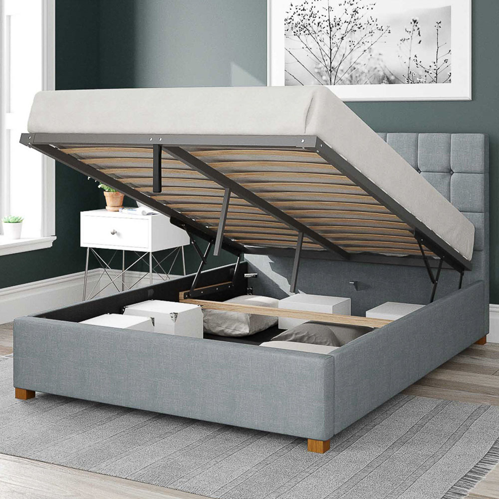 Aspire Sinatra Super King Sky Malham Weave Ottoman Bed Image 2