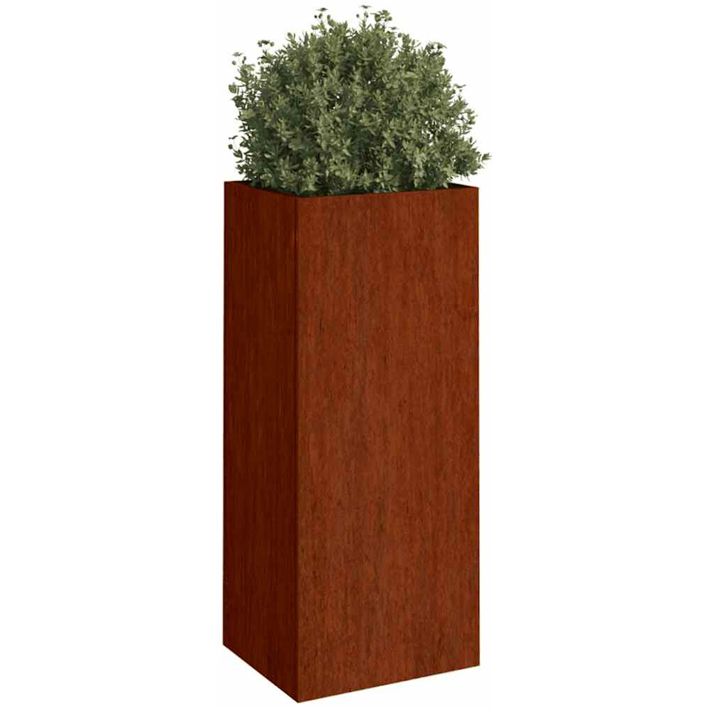 vidaXL Brown Corten Steel Garden Planter 75 x 32 x 29cm Image 2