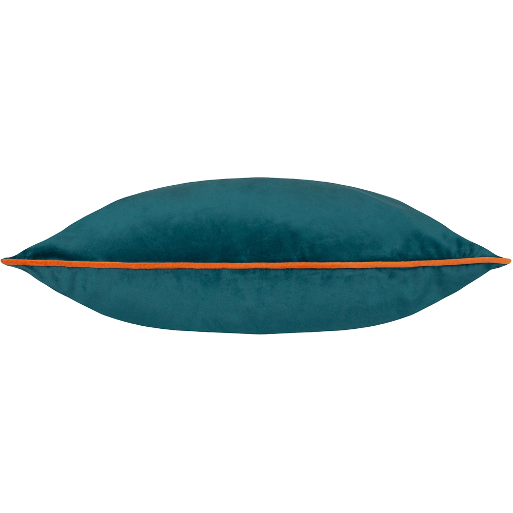 Furn Meridian Teal and Tiger Velvet Cushion 45 x 45cm Image 3