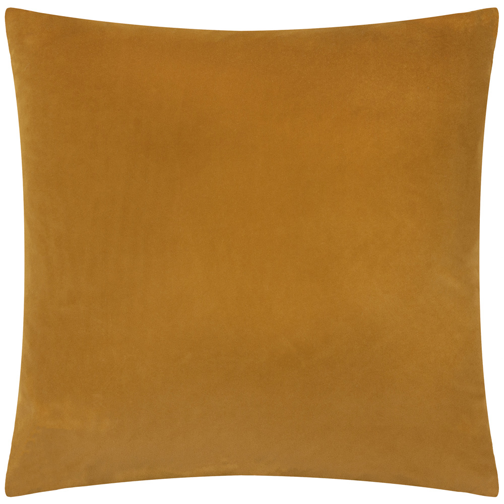 Paoletti Savoy Stripe Gold Velvet Cushion 50 x 50cm Image 2