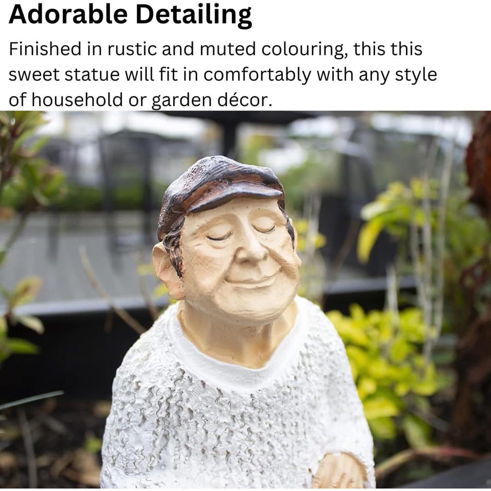 Marco Paul Sitting Grandfather Statue Garden Ornament Image 3