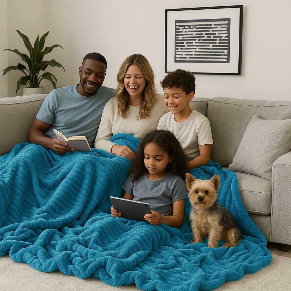 Velosso Bellissima Teal Plush Throw 100 x 150cm Image 6